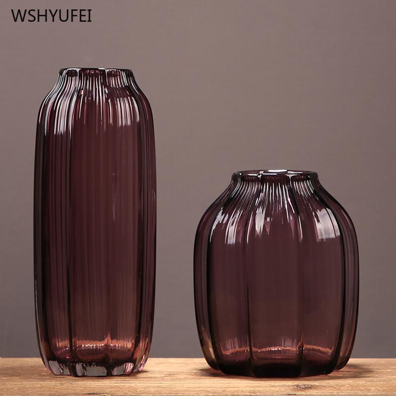 Wavy line glass vase purple transparent glass hydroponic vase exquisite home restaurant desktop floral art decoration ornaments
Wavy line glass vase purple transparent glass hydroponic vase exquisite home restaurant desktop floral art decoration ornaments