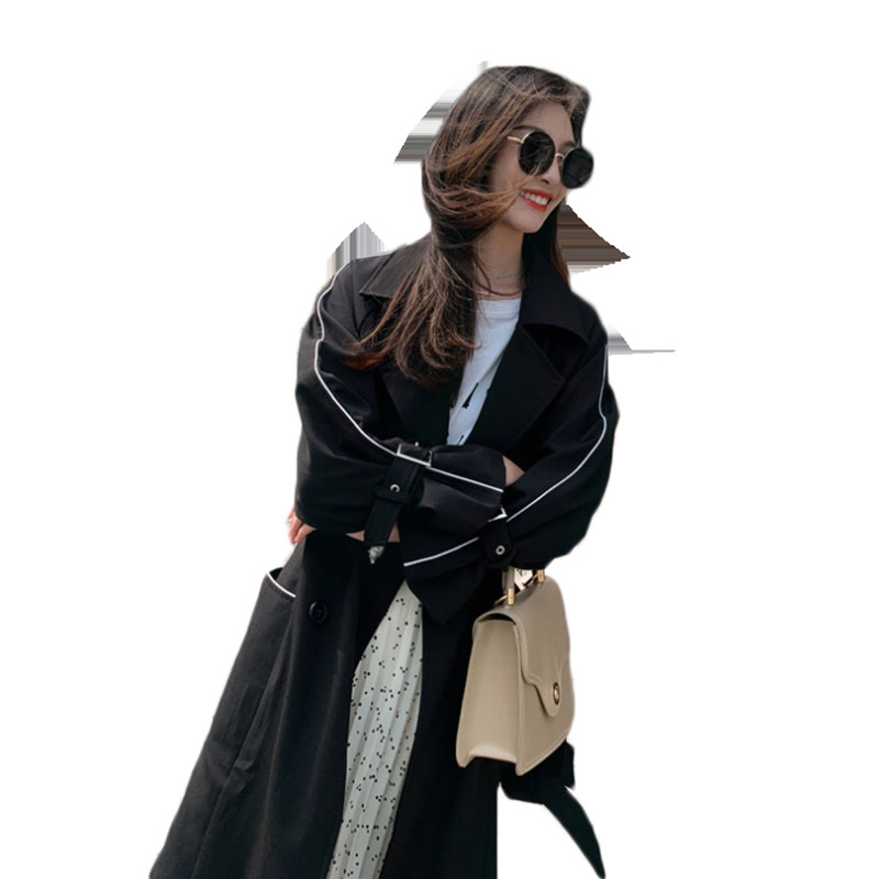2021 New Chic Long Trench for Women' Spring Autumn Outerwear Korean Style Retro Loose Double-breasted Belt Windbreaker Coat Y167 Cxsg, Black
2021 New Chic Long Trench for Women' Spring Autumn Outerwear Korean Style Retro Loose Double-breasted Belt Windbreaker Coat Y167 Cxsg, Black