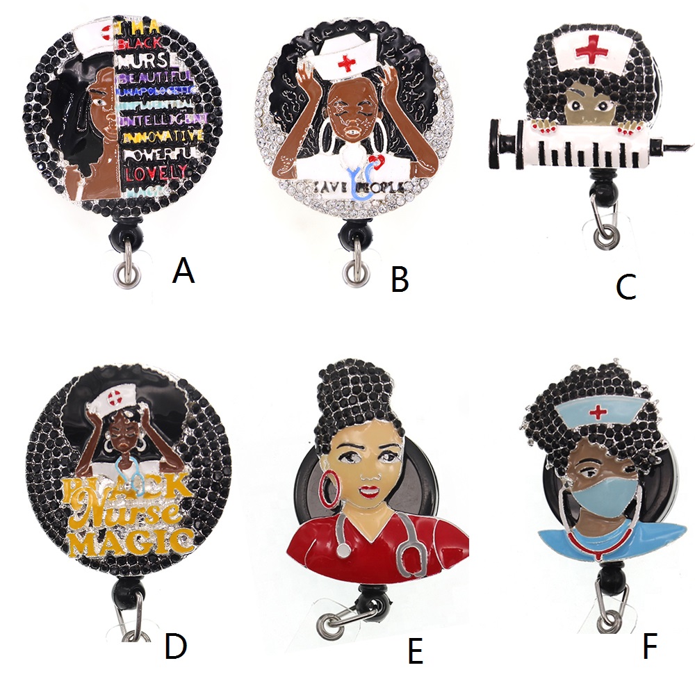 Hot Sale Medical Black Nurse rhinestone Retractable ID Badge Holder for nurse name accessories badge reel with alligator clip
Hot Sale Medical Black Nurse rhinestone Retractable ID Badge Holder for nurse name accessories badge reel with alligator clip