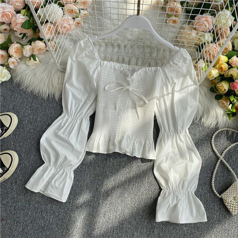 Sweet Women Beach Blouse New Spring Autumn Puff Sleeve Slim Short Shirts Boho Top Korean Ladies Crop Blouse Femme1
Sweet Women Beach Blouse New Spring Autumn Puff Sleeve Slim Short Shirts Boho Top Korean Ladies Crop Blouse Femme1