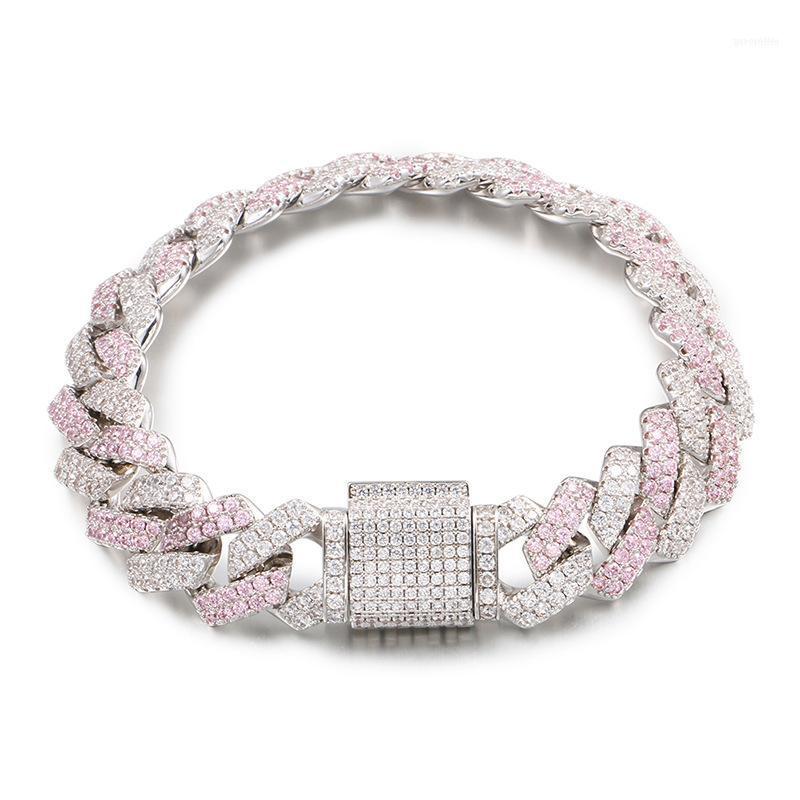 Fashion Silver Pink Color Matching Zircon Strip Cuban Chain Bracelet Hip Hop Bracelet for Men and Women11
Fashion Silver Pink Color Matching Zircon Strip Cuban Chain Bracelet Hip Hop Bracelet for Men and Women11