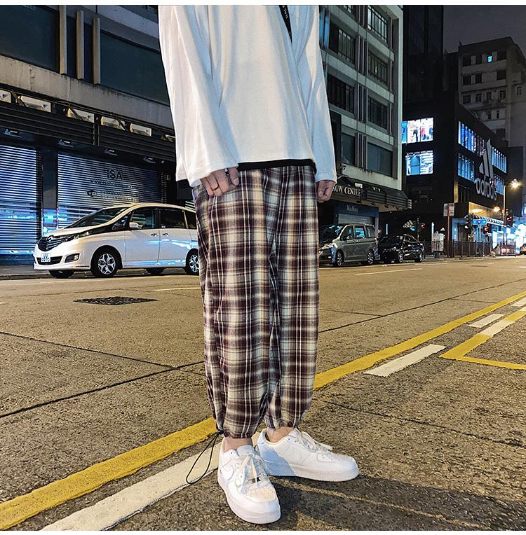 Men' Women' Japanese and Korean Plaid Casual Pants Loose Pants Korean Version Blue 2020, Black
Men' Women' Japanese and Korean Plaid Casual Pants Loose Pants Korean Version Blue 2020, Black