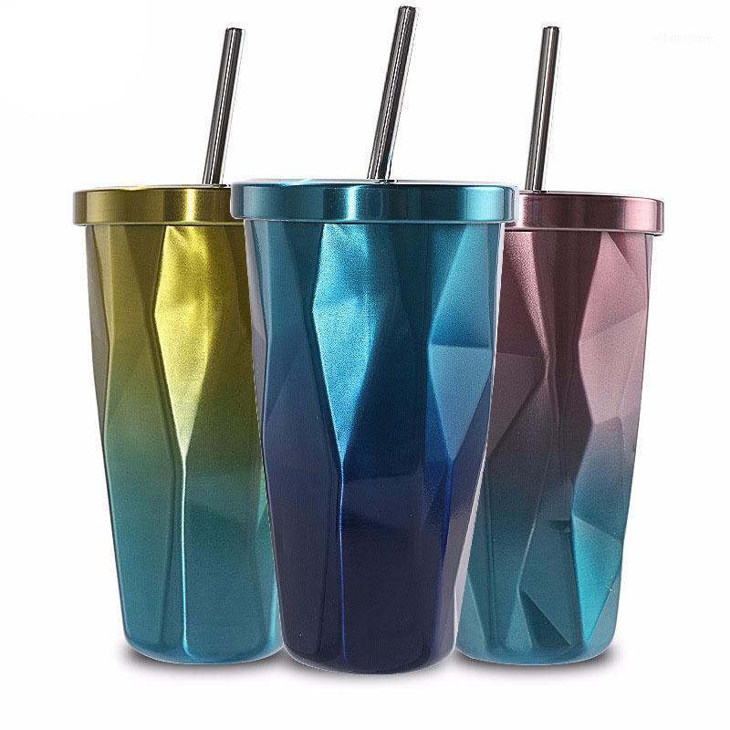 Stainless Steel Tumbler with Straw - Hot and Cold Double Wall Drinking Cups Coffee Mugs 500ML Irregular Diamond with Lid1
Stainless Steel Tumbler with Straw - Hot and Cold Double Wall Drinking Cups Coffee Mugs 500ML Irregular Diamond with Lid1