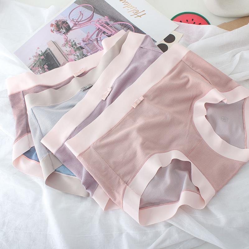 Women's Simple Panties Mid-waist Seamless Threaded Panties Close-fitting Breathable Threaded Design Shorts Briefs, 04
Women's Simple Panties Mid-waist Seamless Threaded Panties Close-fitting Breathable Threaded Design Shorts Briefs, 04