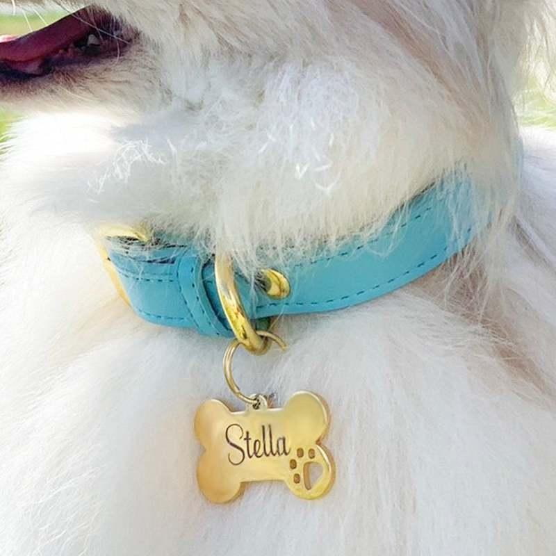 Personalized Dog Name Tag with Bone Shape Laser Engraving Custom Pet Tag for Dogs Cats or Other Pets Customized Products