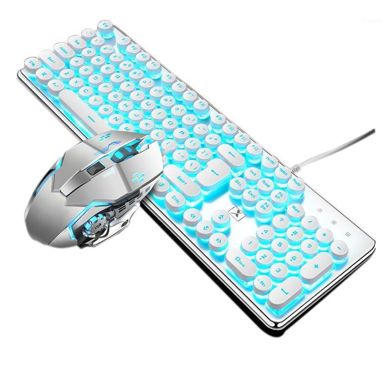 Mechanical Gaming Keyboard and Mouse Combo, Retro Steampunk Vintage Keyboard,104-Key Wired USB Metal Panel Round Keycaps1
Mechanical Gaming Keyboard and Mouse Combo, Retro Steampunk Vintage Keyboard,104-Key Wired USB Metal Panel Round Keycaps1