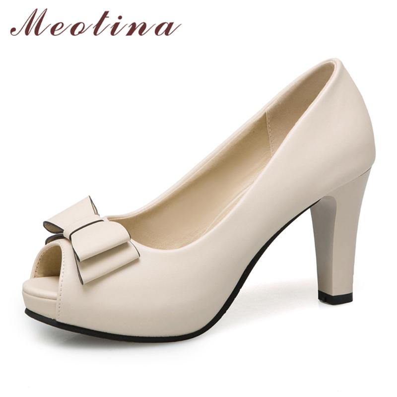Meotina High Heels Women Pumps Bow Spike High Heels Shoes Sweet Peep Toe Party Shoes Ladies New Spring Pink White Big Size 33-43, Beige
Meotina High Heels Women Pumps Bow Spike High Heels Shoes Sweet Peep Toe Party Shoes Ladies New Spring Pink White Big Size 33-43, Beige