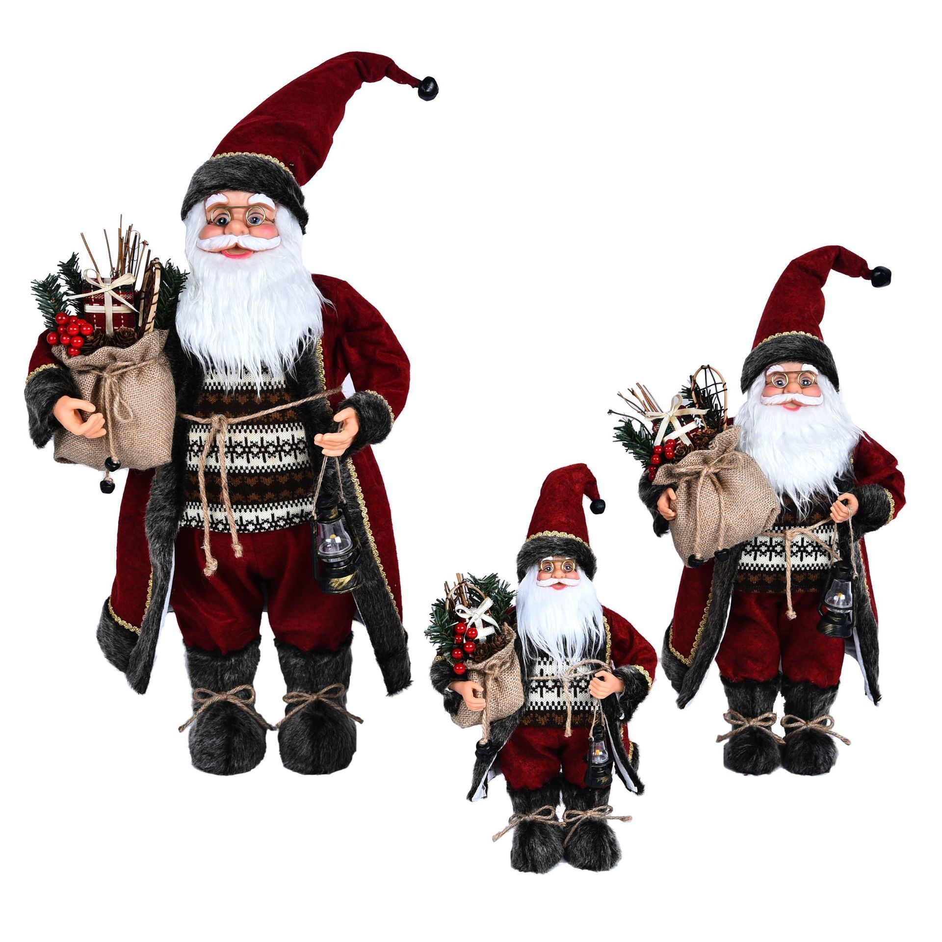 Merry Decorations for Home Rose Red Robe Santa Doll Decoration Children New Year Christmas Gifts Navidad Natal 201128