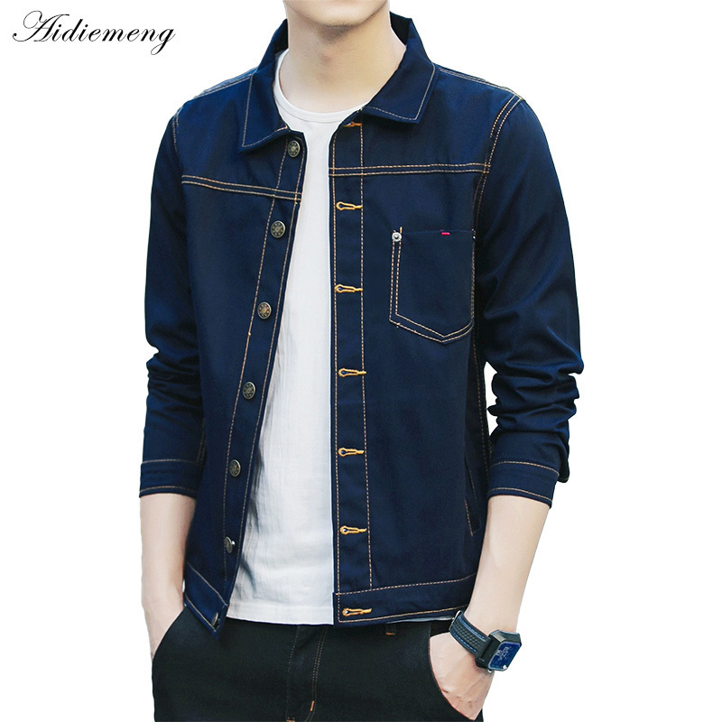 Denim Jacket Men Basic jackets Casual Slim Solid Lightweight Bomber Jacket Men Windbreaker Outwear Male Coat Freeshipping 201106