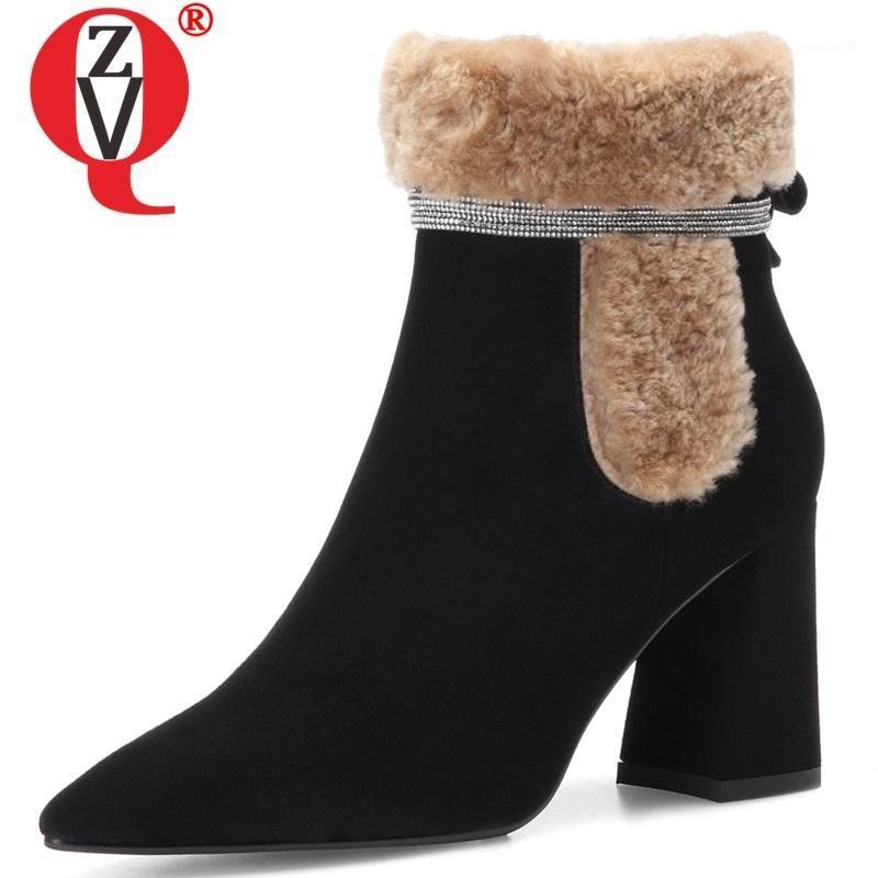 ZVQ winter new fashion ankle boots outside super high heels pointed toe kid suede office women shoes drop shipping size 34-391, Black
ZVQ winter new fashion ankle boots outside super high heels pointed toe kid suede office women shoes drop shipping size 34-391, Black