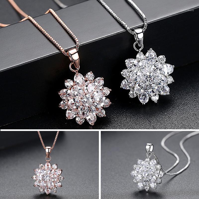 Fashion Women Crystal Zircon Flower Pendant Necklace Long Chain Jewelry Statement Evening Party Wedding Gifts Accessories1
Fashion Women Crystal Zircon Flower Pendant Necklace Long Chain Jewelry Statement Evening Party Wedding Gifts Accessories1
