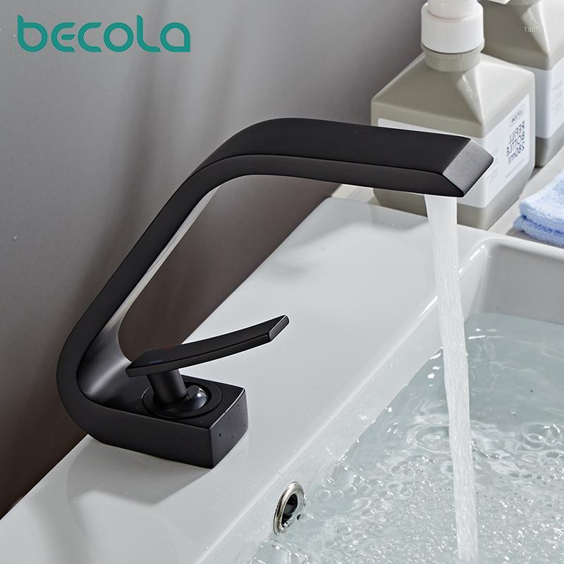 BECOLA Modern Fashion Brass Basin Faucet Black Bathroom copper Basin Faucet Hot Cold Tap Water Mixers Single Handle Tap1
BECOLA Modern Fashion Brass Basin Faucet Black Bathroom copper Basin Faucet Hot Cold Tap Water Mixers Single Handle Tap1