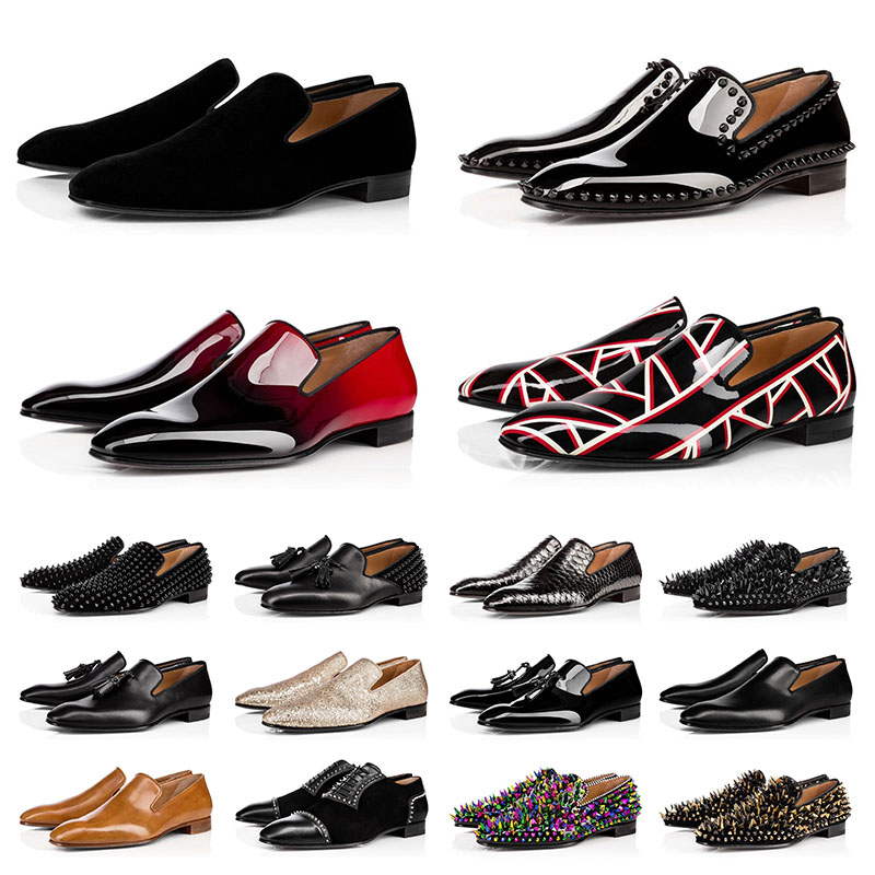 2021 Fashion mens loafers designer shoes red bottoms triple black suede Luxury Leather Rivets Slip On loafer Dress Wedding Shoe for Business
2021 Fashion mens loafers designer shoes red bottoms triple black suede Luxury Leather Rivets Slip On loafer Dress Wedding Shoe for Business