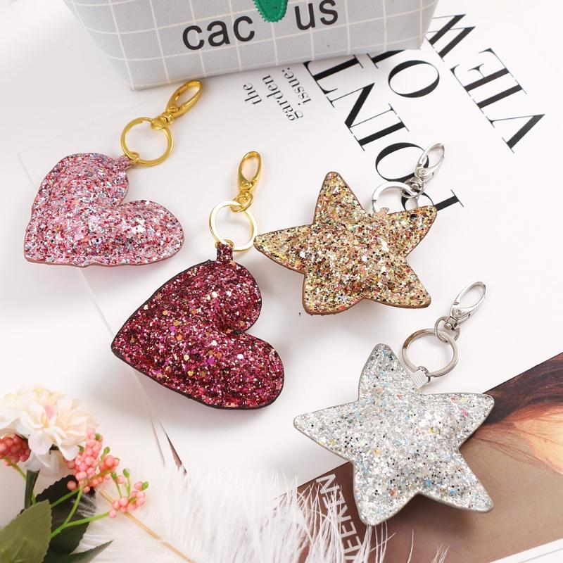 Keychains 2021 Style Double-Sided Color Onion Skin Sequined Five-Pointed Star Heart Keychain High-End Couple's Bag Pendant
Keychains 2021 Style Double-Sided Color Onion Skin Sequined Five-Pointed Star Heart Keychain High-End Couple's Bag Pendant