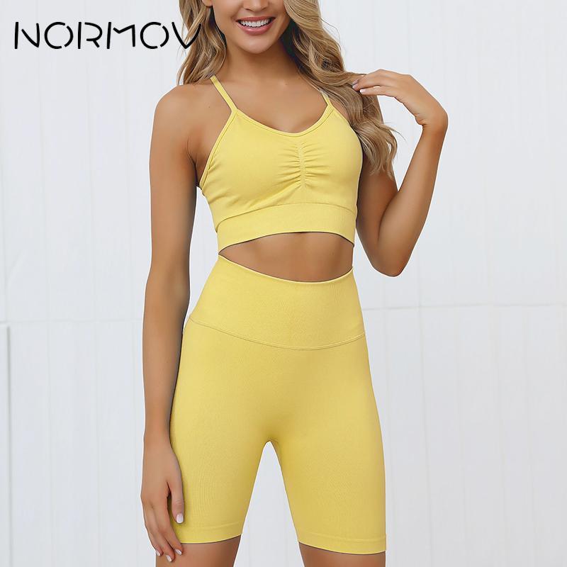 NORMOV Seamless Set Yoga Set Women Push-up Sport Bra And Short High Waist Running Breathable Yoga Gym Workout Sportwear, Red
NORMOV Seamless Set Yoga Set Women Push-up Sport Bra And Short High Waist Running Breathable Yoga Gym Workout Sportwear, Red