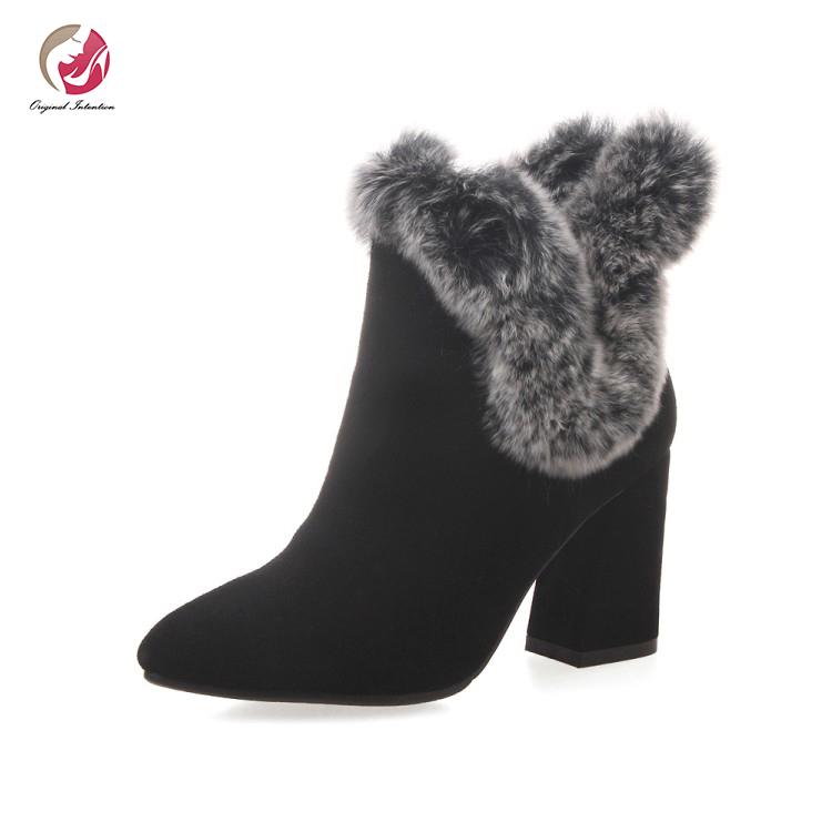 Original Intention Winter Faux Fur Ankle Boots Woman Concise Black Gray Yellow Round Toe High Square Heel Stylish Real Leather, Ef7488 gray
Original Intention Winter Faux Fur Ankle Boots Woman Concise Black Gray Yellow Round Toe High Square Heel Stylish Real Leather, Ef7488 gray