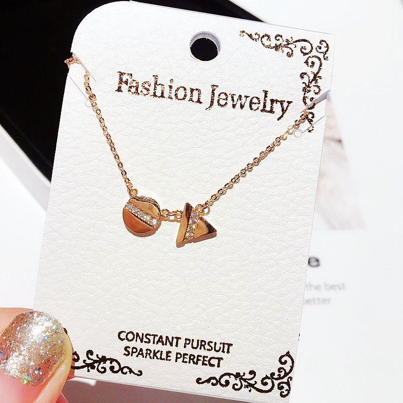 Exquisite Round Triangle Pendants Necklace Rose Gold Color Cubic Zirconia Necklace Chain for Women, Silver
Exquisite Round Triangle Pendants Necklace Rose Gold Color Cubic Zirconia Necklace Chain for Women, Silver