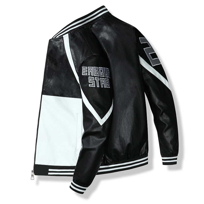 Spring and Autumn Thin Men Baseball Collar Color Matching Letters Slim Jacket Casual Jacket Men, Black
Spring and Autumn Thin Men Baseball Collar Color Matching Letters Slim Jacket Casual Jacket Men, Black