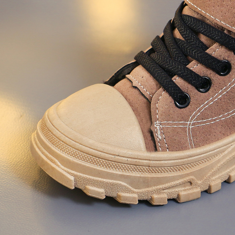 JUSTSL Boys Girls Sports Cotton Boots New autumn winter Child Warm Snow Shoes Kids Teenage Snow Boots Size 26-37 LJ201029