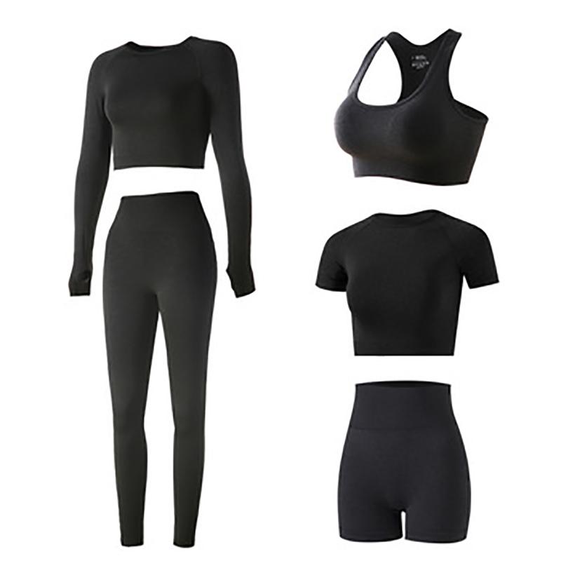 2/3/5PCS Sports Suits Workout Sportswear Gym Clothing Fitness Long Sleeve Crop Top High Waist Leggings Seamless Women Yoga Set, Shirtsshortswine
2/3/5PCS Sports Suits Workout Sportswear Gym Clothing Fitness Long Sleeve Crop Top High Waist Leggings Seamless Women Yoga Set, Shirtsshortswine