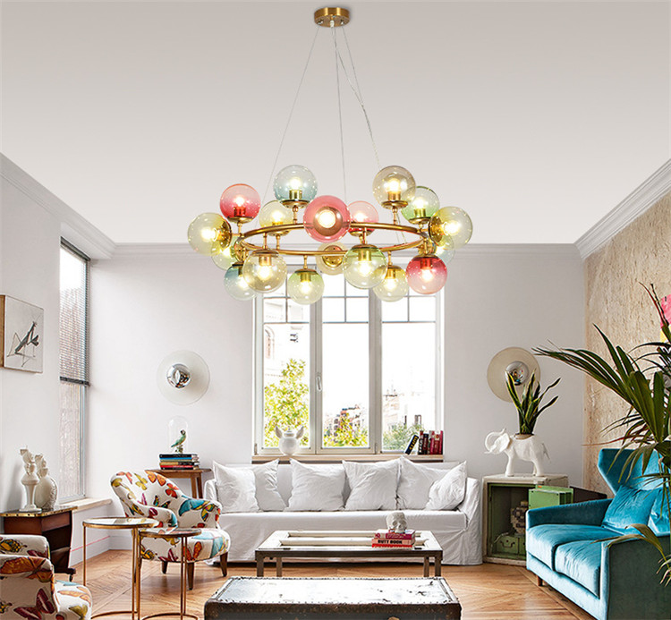 New Nordic Style Glass Sphere DNA Pendant Lamp Creative Molecule Multicolor Restaurant Living Room Bedroom Hanging Lighting
New Nordic Style Glass Sphere DNA Pendant Lamp Creative Molecule Multicolor Restaurant Living Room Bedroom Hanging Lighting