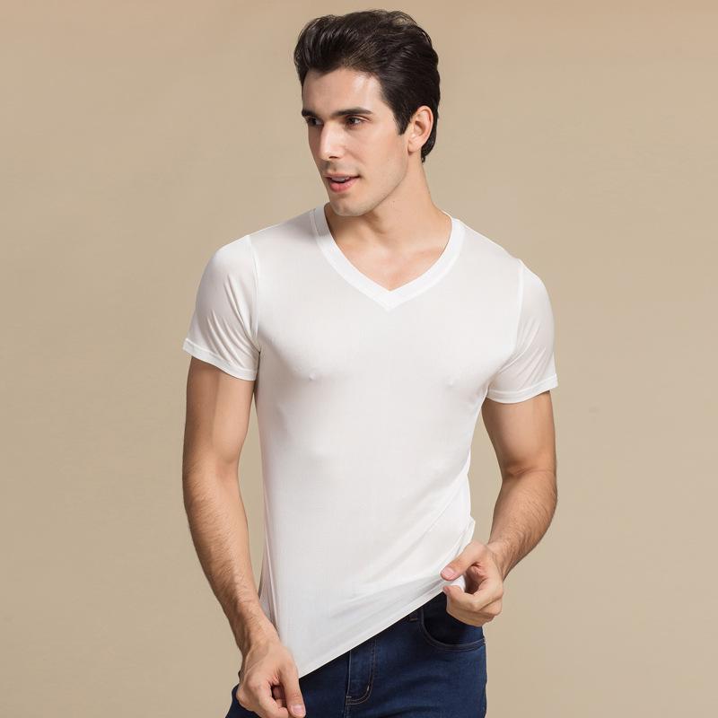 100% Natural Silk Knitted Men's T-shirt Double-faced Knitted Pure Silk Men T-shirt Men 100% Tops, Black
100% Natural Silk Knitted Men's T-shirt Double-faced Knitted Pure Silk Men T-shirt Men 100% Tops, Black