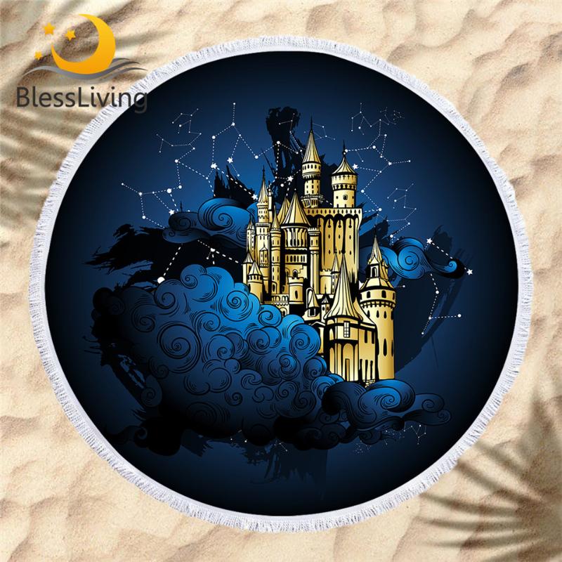 BlessLiving Castle Beach Towel Constellation Round Bath Towel Galaxy Fairy Tale Summer Blanket Blue Night Sky Clouds Beach Mat
BlessLiving Castle Beach Towel Constellation Round Bath Towel Galaxy Fairy Tale Summer Blanket Blue Night Sky Clouds Beach Mat