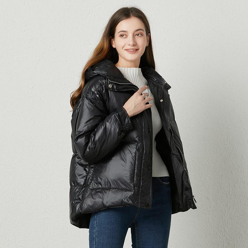 Fitaylor Winter Ultra Light Hooded Down Jacket Women White Duck Down Coat Single Breasted Parkers Warm Snow Outwear With Belt, Black
Fitaylor Winter Ultra Light Hooded Down Jacket Women White Duck Down Coat Single Breasted Parkers Warm Snow Outwear With Belt, Black