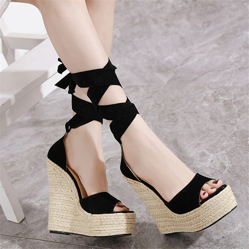 2021 New Female Solid Knot Open Toe Fashion Heels Bowtie Shoes O938, Black