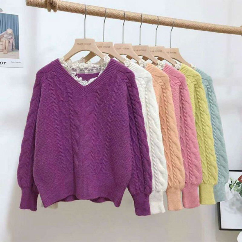 New Women's 2021 sweater fall winter sewing lace with low-cut v fine warm knitted-over sweet sweaters y508 E20G, Zi.
New Women's 2021 sweater fall winter sewing lace with low-cut v fine warm knitted-over sweet sweaters y508 E20G, Zi.