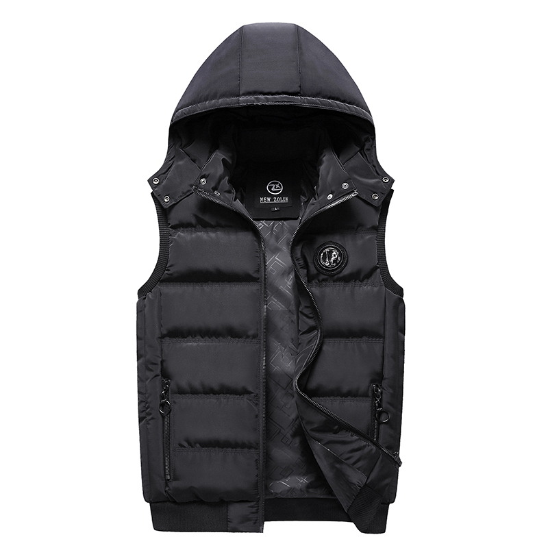 Sleeveless Vest Men Autumn Winter Fashion Casual Coats Male Cotton-Padded Men's Vest Male Jacket Thicken Waistcoat Windproof 201127