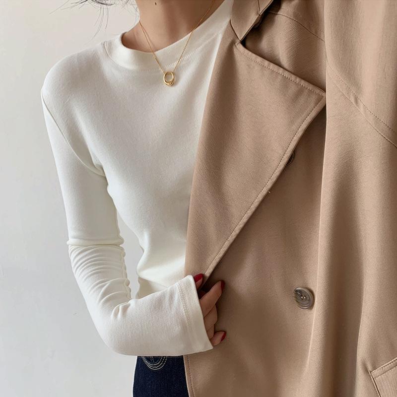 Autumn Winter Woman Tshirts White Black Slim Tops Long sleeve T Shirt Women Kpop Korean style Clothes Ropa de Mujer Camisetas
Autumn Winter Woman Tshirts White Black Slim Tops Long sleeve T Shirt Women Kpop Korean style Clothes Ropa de Mujer Camisetas