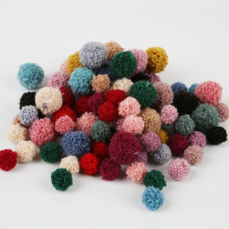 

15mm 20mm Soft Pompom Fluffy Plush Crafts DIY Pom Poms Ball Furball Sewing on Cloth Accessories DIY Wedding Decoration, Blue