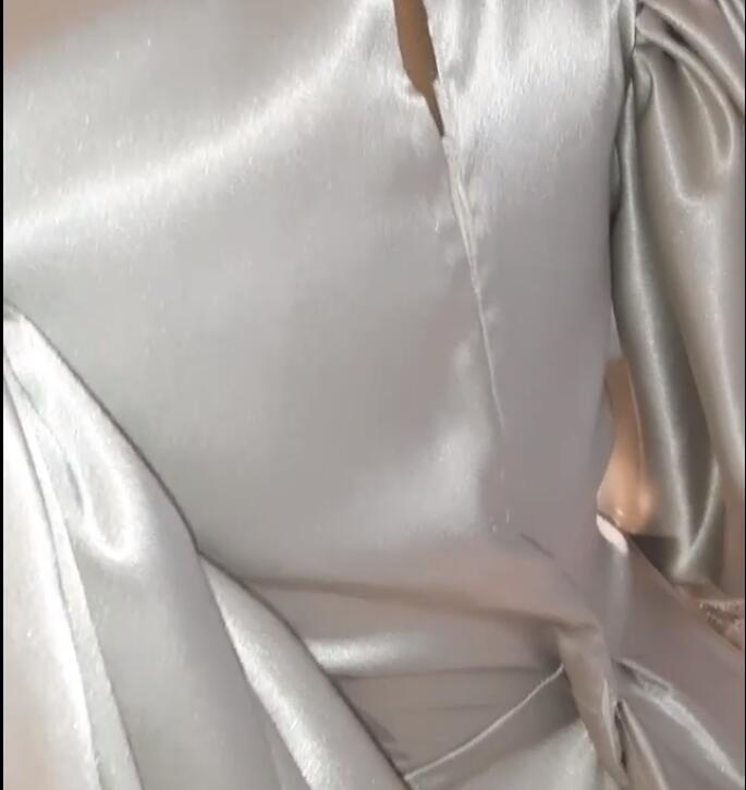 Aso Ebi 2020 Arabic Gold Lace Crystals Evening Dresses Long Sleeves Prom Dresses Sheath Formal Party Second Reception Gowns ZJ955