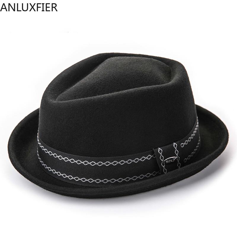 New Men Fedoras Hat Male Jazz Wool Felt Hats British Handsome Fashion Fedora Cap Adult Banquet Show Party Short Eave Caps H6789, Black
New Men Fedoras Hat Male Jazz Wool Felt Hats British Handsome Fashion Fedora Cap Adult Banquet Show Party Short Eave Caps H6789, Black