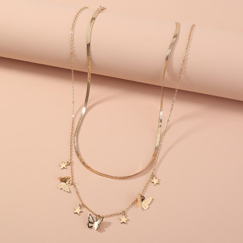 Hot Selling Mutlti Layer Star Butterfly Tassel Pendant Necklace Women Fashion Jewwelry Wholesale
Hot Selling Mutlti Layer Star Butterfly Tassel Pendant Necklace Women Fashion Jewwelry Wholesale