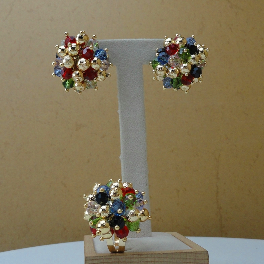 Yuminglai African Fashion Jewelry Sets Multi Color Jewelry Dubai Costume Jewelry for Women FHK9930 201222