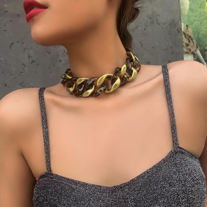 YAAYOO Large Hyperbole Personality Acrylic Gold Chokers Necklaces Jewelry For Women Jewelry Gift
YAAYOO Large Hyperbole Personality Acrylic Gold Chokers Necklaces Jewelry For Women Jewelry Gift