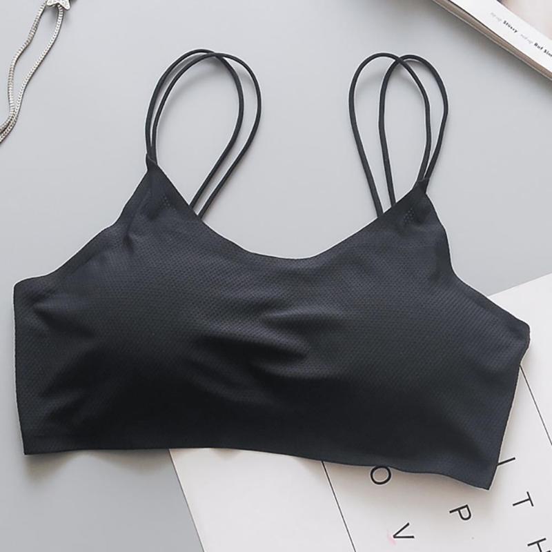 New Fashion Casual Women Sujetador Mujer Sexy Bra Top Vest Breathable Chest Pad Wearing Sports Underwear Solid Camis Bralette1, Black
New Fashion Casual Women Sujetador Mujer Sexy Bra Top Vest Breathable Chest Pad Wearing Sports Underwear Solid Camis Bralette1, Black