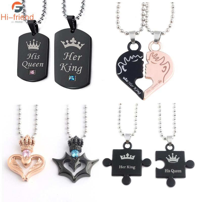 Korean Fashion Necklace Her King His Queen Crown Love Pendant Couple Necklace Hot Sale Gift
Korean Fashion Necklace Her King His Queen Crown Love Pendant Couple Necklace Hot Sale Gift