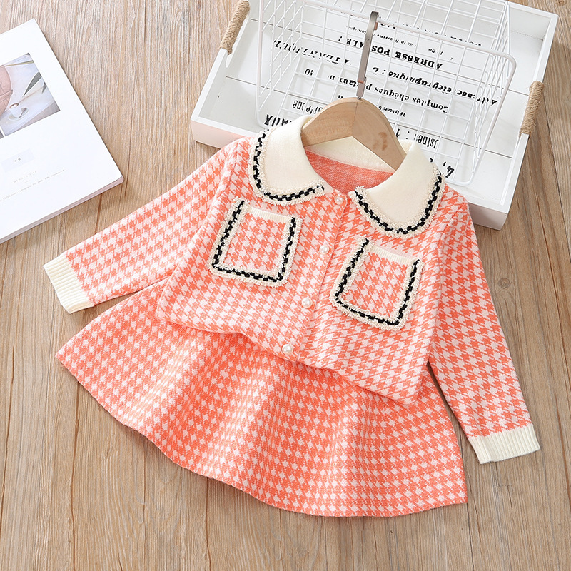 Children Clothing 2020 Winter Toddler Girls Clothes Sweater+Skirt 2pc Outfit Suit Kids Clothes Tracksuit For Girls Clothing Sets LJ200916