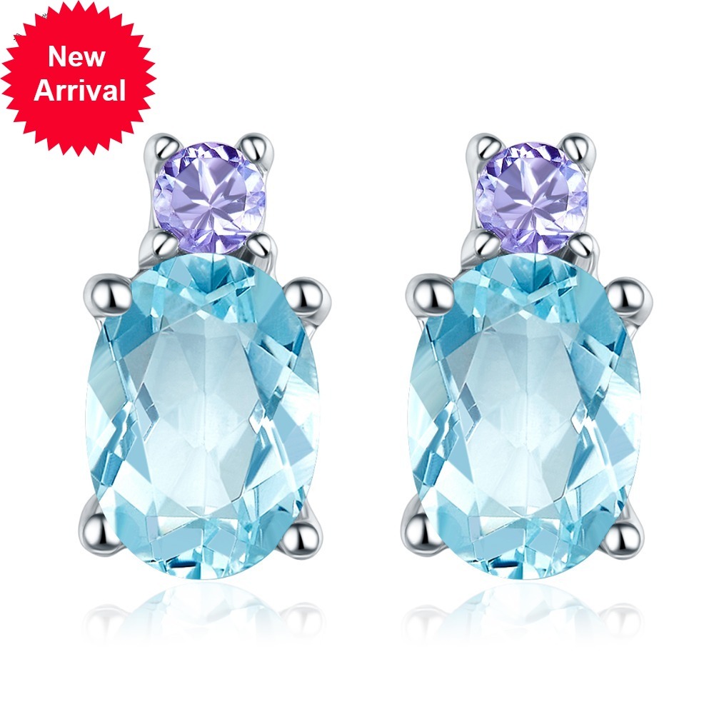Natural Blue Topaz Tanzanite 2.03 Quilates Stud Earrings 925 Sterling Silver Gemstone Fine Stone Manners New Girls'Women
Natural Blue Topaz Tanzanite 2.03 Quilates Stud Earrings 925 Sterling Silver Gemstone Fine Stone Manners New Girls'Women