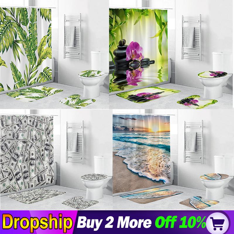 4 Pcs Dollar forest beach pineapple cactus peacockShower Curtain Pedestal Rug Lid Toilet Cover Mat Bath Mat Bathroom Decor 3D
4 Pcs Dollar forest beach pineapple cactus peacockShower Curtain Pedestal Rug Lid Toilet Cover Mat Bath Mat Bathroom Decor 3D