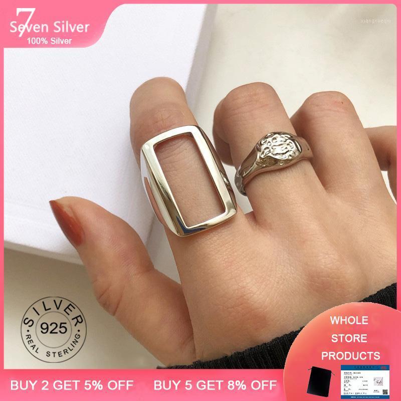 Cluster Rings Retro Thai Silver Rectangle Print Creative 925 Sterling Female Resizable Opening, Golden;silver
Cluster Rings Retro Thai Silver Rectangle Print Creative 925 Sterling Female Resizable Opening, Golden;silver