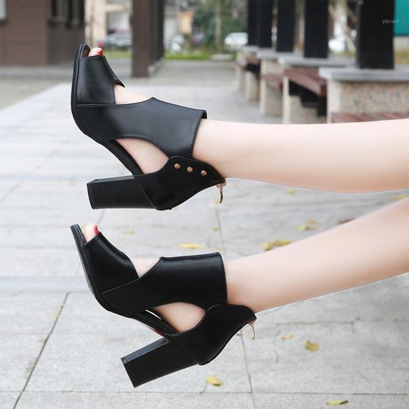 Women's Sandals Summer Thick Heels Zipper Peep Toe Ladies Pumps Sexy Hollow Rivets Female High Heel Woman Shoes Plus Size 34-421, Black
Women's Sandals Summer Thick Heels Zipper Peep Toe Ladies Pumps Sexy Hollow Rivets Female High Heel Woman Shoes Plus Size 34-421, Black