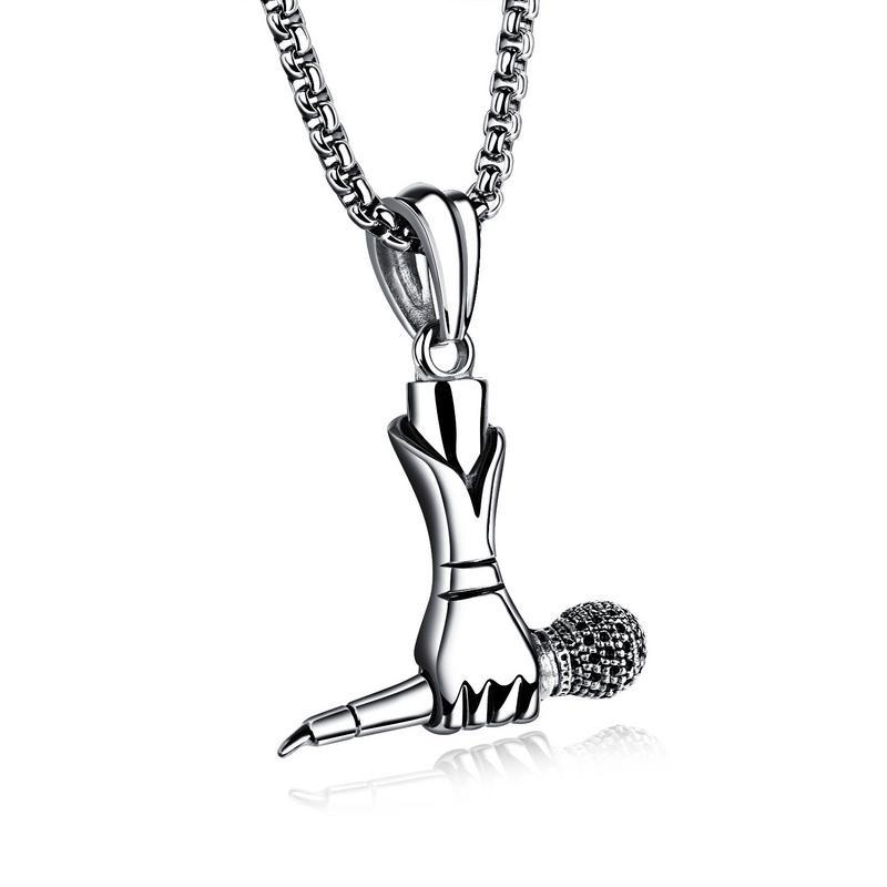 Hip Hop Rock High Polishing 316L Stainless Steel Microphone Pendant Necklace for Men Jewelry with 60cm Chain Drop Shipping
Hip Hop Rock High Polishing 316L Stainless Steel Microphone Pendant Necklace for Men Jewelry with 60cm Chain Drop Shipping