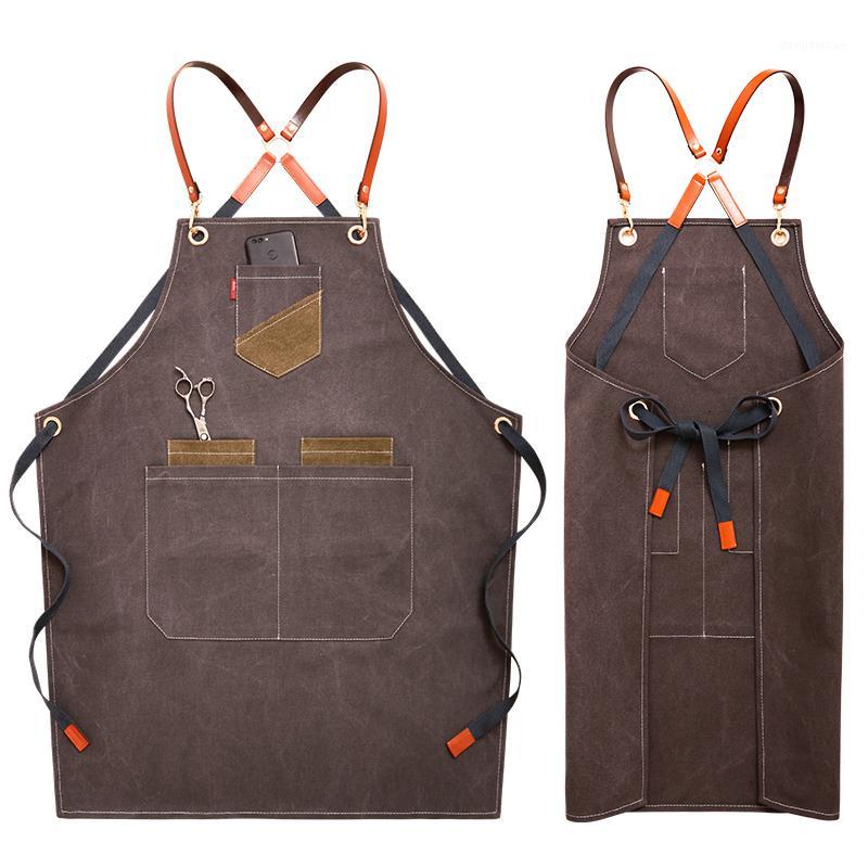 2019 Canvas Bibs Aprons for Women Leather BBQ Chef Home Kitchen Dress Barber Hairdres Cafe Cook Waiter Custom Pinafore Gift1 
2019 Canvas Bibs Aprons for Women Leather BBQ Chef Home Kitchen Dress Barber Hairdres Cafe Cook Waiter Custom Pinafore Gift1