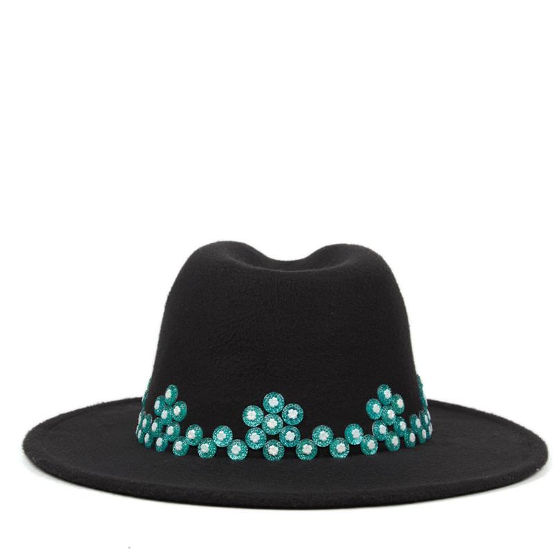 Wide Brim Hats 100% Handmade Punk Fedora Hat Women Acrylic Gems Cap Cloche Winter Panama Sun Jazz 2 Size, Black aqh
Wide Brim Hats 100% Handmade Punk Fedora Hat Women Acrylic Gems Cap Cloche Winter Panama Sun Jazz 2 Size, Black aqh