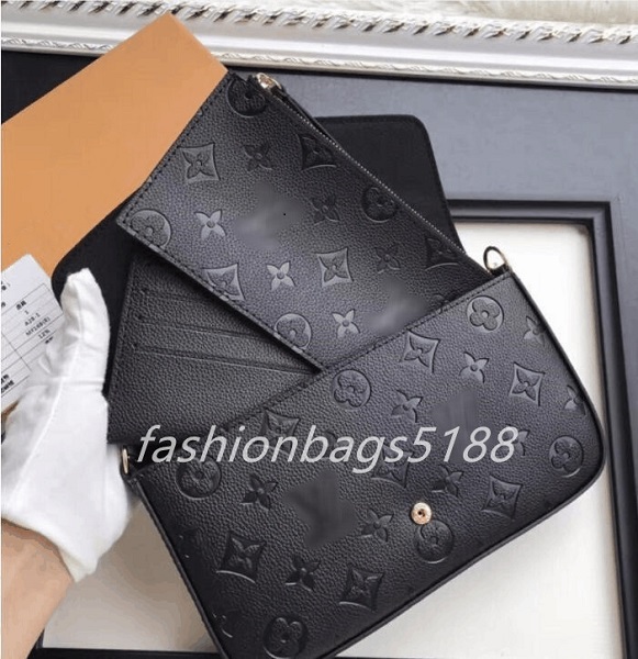 Luxurys Designers Pochette Felicie Bags Embossing Genuine Leather Handbags Handbag Clutch Chain Messenger Bag Purse
Luxurys Designers Pochette Felicie Bags Embossing Genuine Leather Handbags Handbag Clutch Chain Messenger Bag Purse