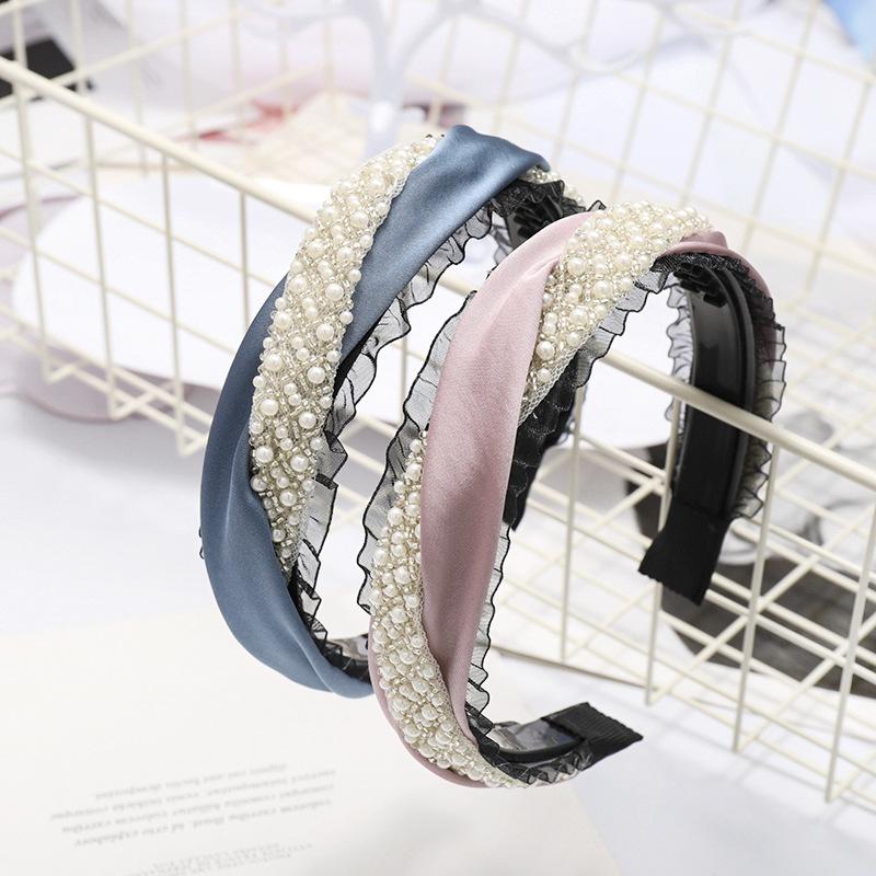 New Women Luxury Elegant Pearl Fabric Cross Headband Sweet Headband Hair Holder Ornament Korean Lady Fashion Hair Accessories
New Women Luxury Elegant Pearl Fabric Cross Headband Sweet Headband Hair Holder Ornament Korean Lady Fashion Hair Accessories